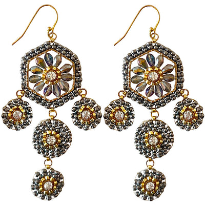 Silver Grey Circle Ohrringe SALE
