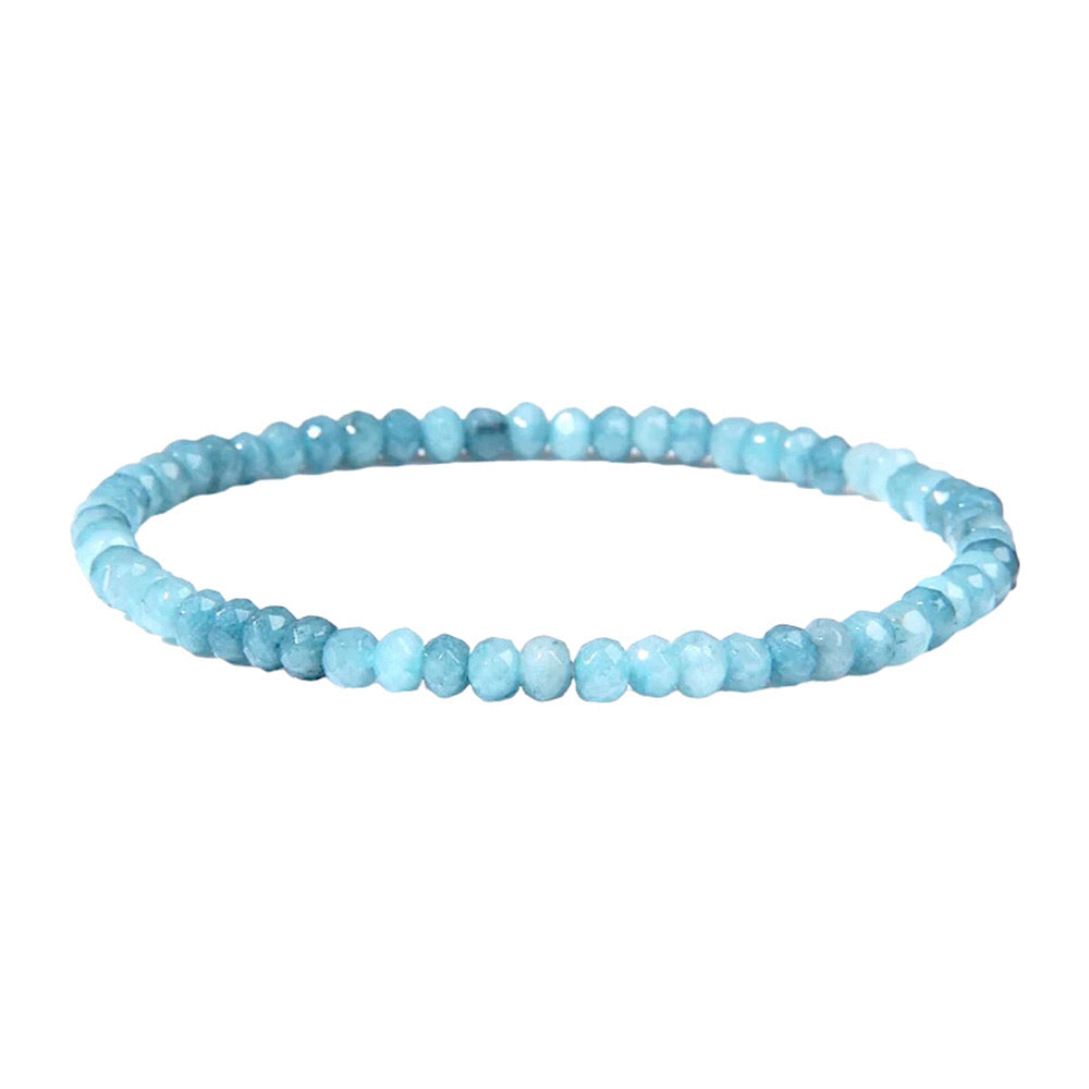 Edelstein Quarz Blau Armband M/L