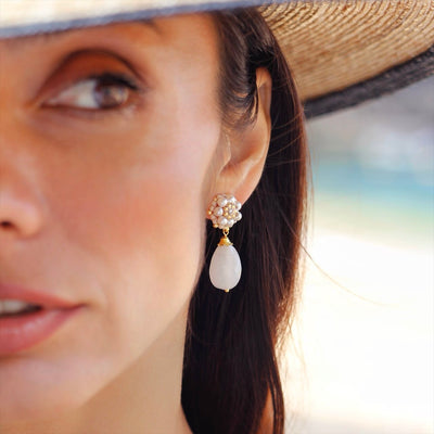 Blush Spark statement earrings