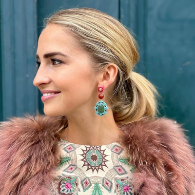 Flowers of Saint Tropez statement earrings