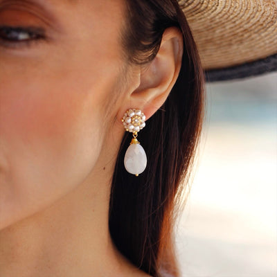 Blush Spark statement earrings