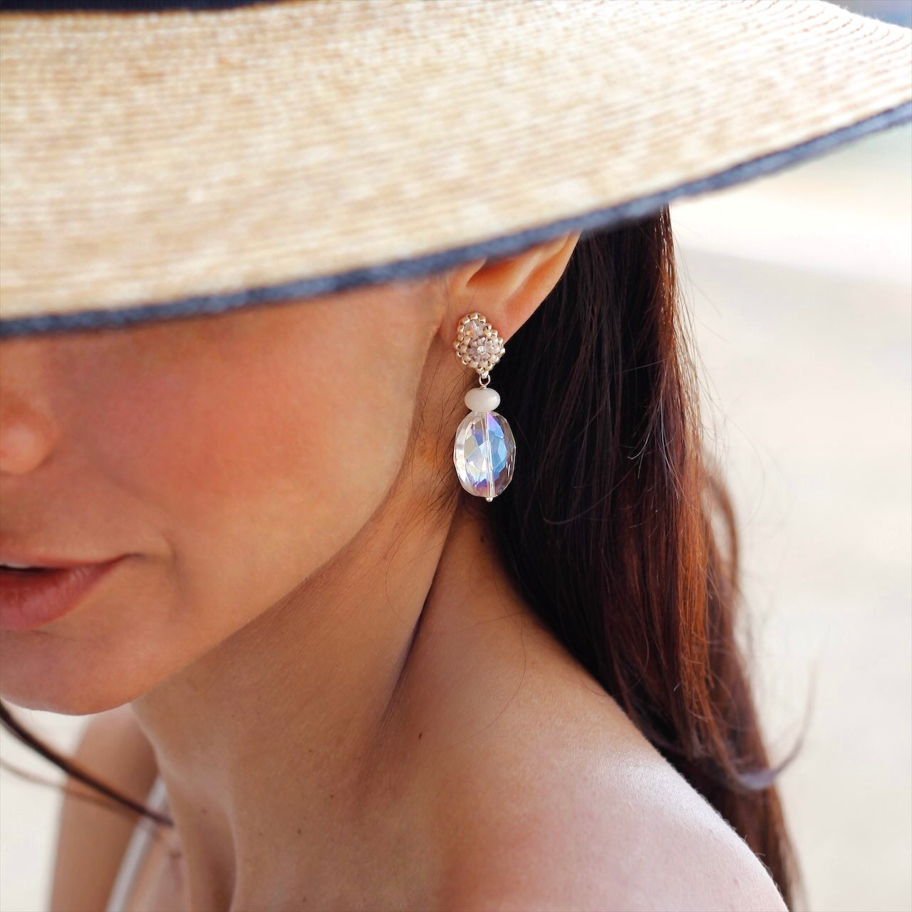 Clear Luminary Statement Earrings