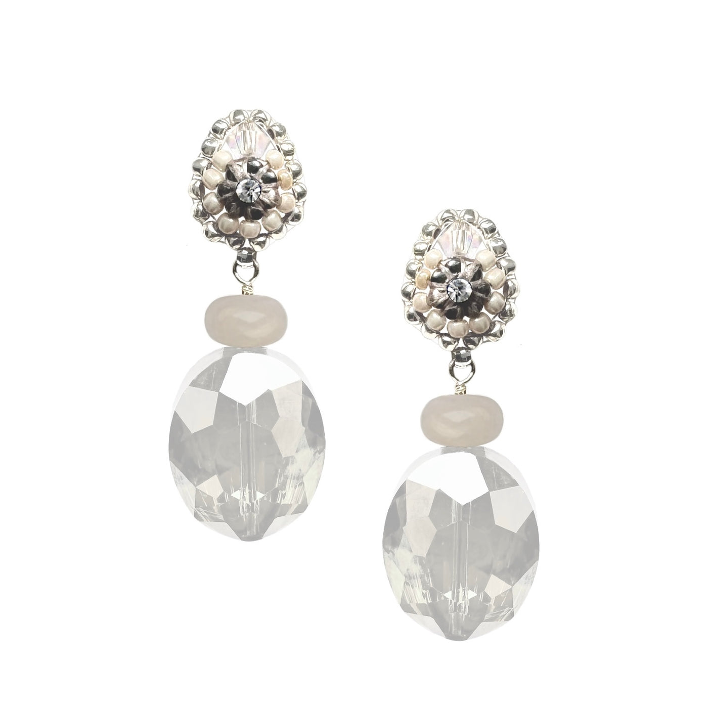 Clear Luminary Statement Earrings