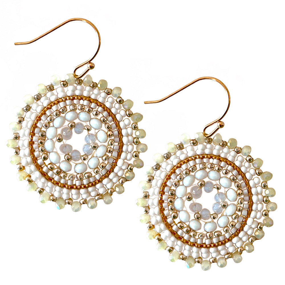 Round White Ohrringe SALE