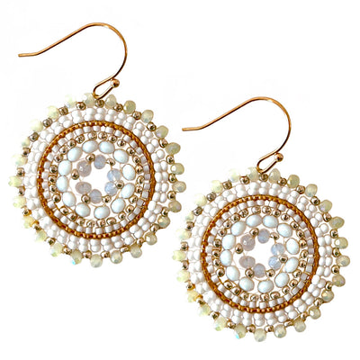 Round White Ohrringe SALE