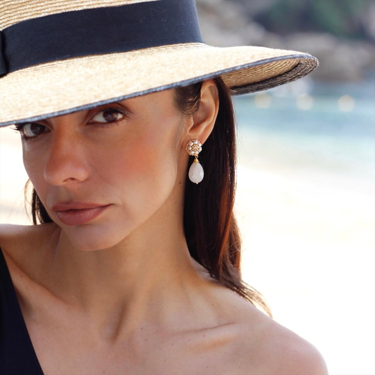 Blush Spark statement earrings