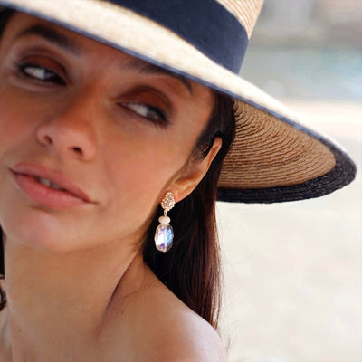 Clear Luminary Statement Earrings