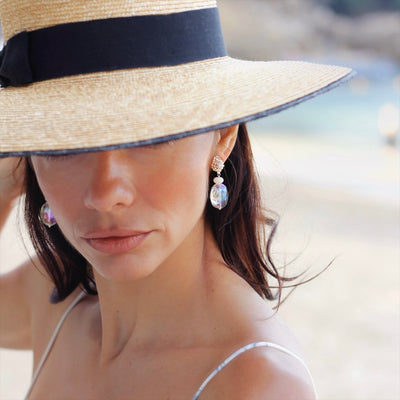 Clear Luminary Statement Earrings