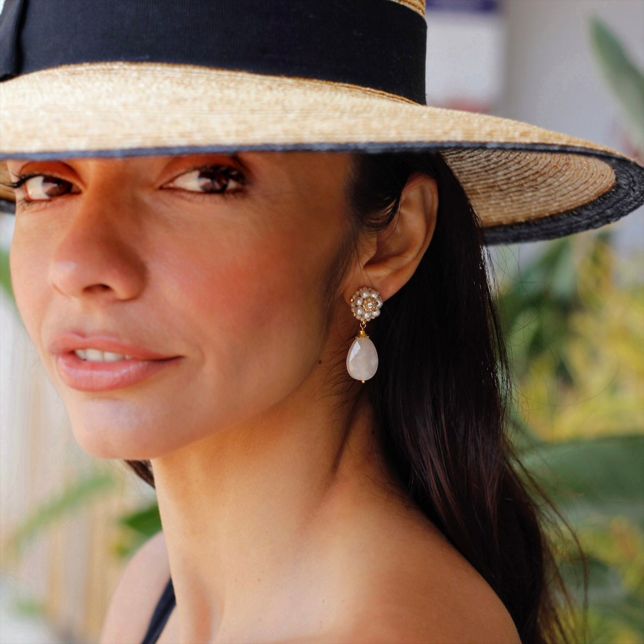 Blush Spark statement earrings