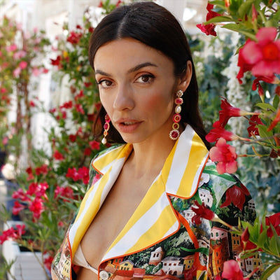 Summer Fruits statement earrings