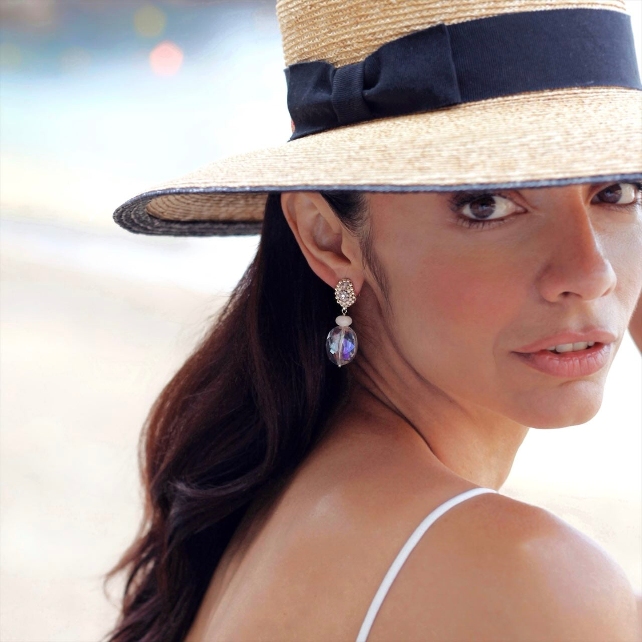 Clear Luminary Statement Earrings