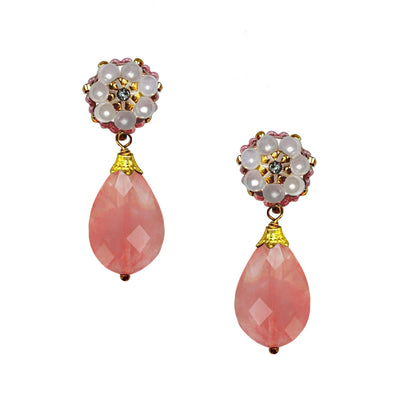 Peach Spark statement earrings