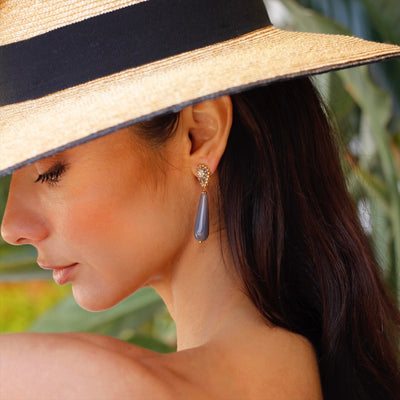 Stone Beach statement earrings