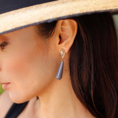 Stone Beach statement earrings