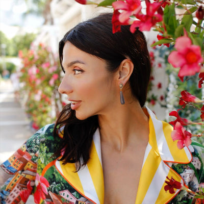 Stone Beach statement earrings