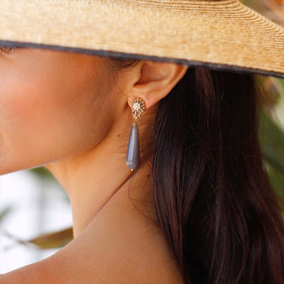 Stone Beach statement earrings