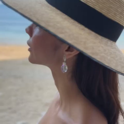 Clear Luminary Statement Earrings