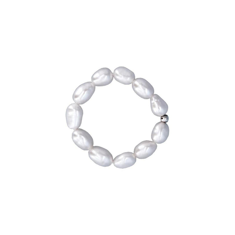 Perlenring aus Österreich mit Barock Perlen. - Gratisgeschenk