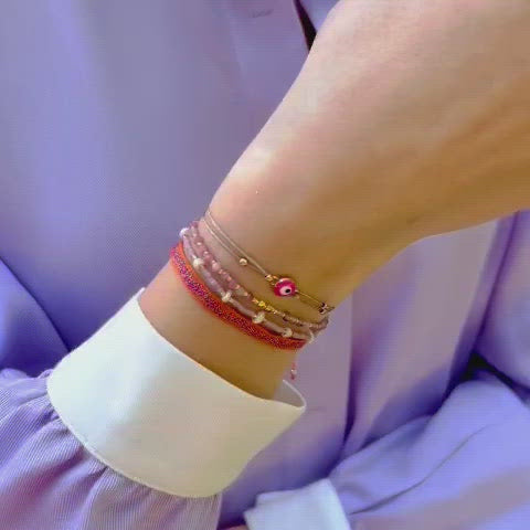 Pink Nazar Bracelet 