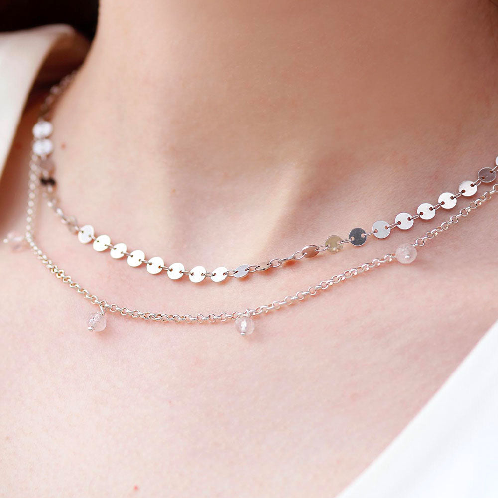 refined real silver necklace 