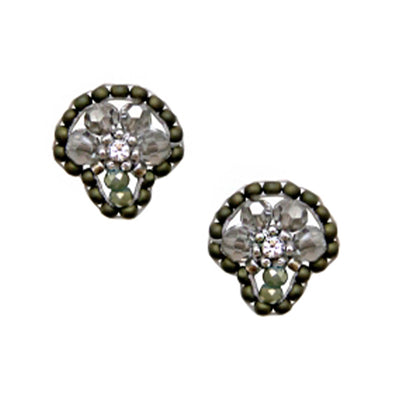 Paris Grey and Green Earstuds